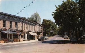 Cherry Valley New York~Main Street Scene~Community Drug Store~Liquors~1950s Cars