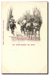 Old Postcard Hitch All Paris Wood Horses Paris
