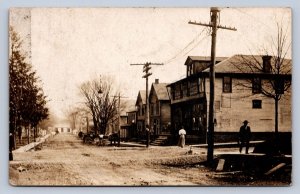 J87/ Adena Ohio RPPC Postcard c1910 Stuebenville Cadiz Freter Bros Stores 561