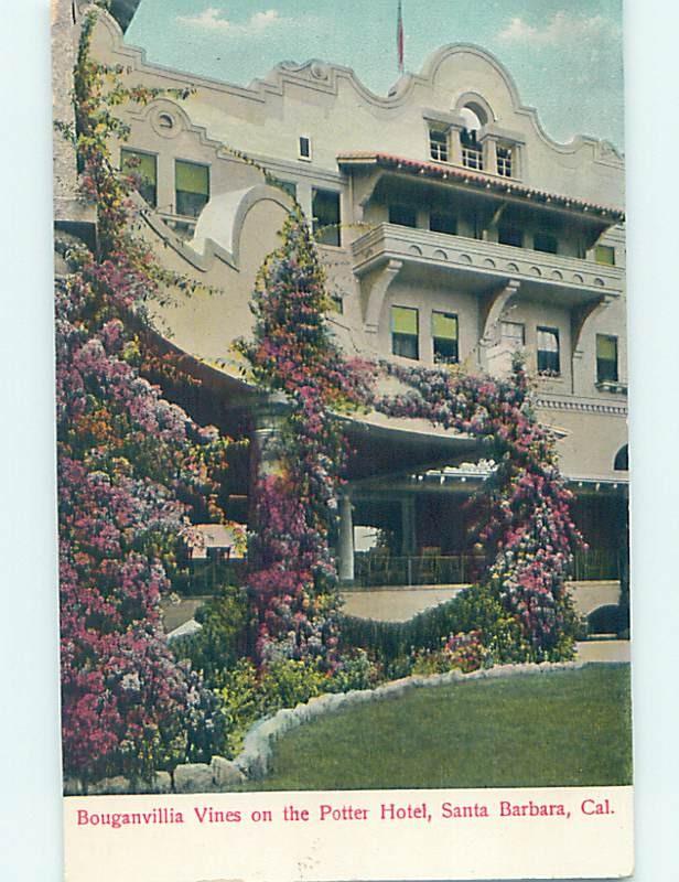 Divided-Back HOTEL SCENE Santa Barbara California CA H1509