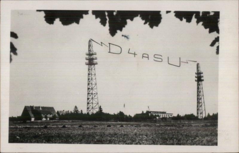 Bayreuth Germany Radio Wireless Station D4ASU Real Photo Postcard