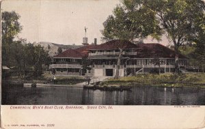 Postcard Commercial Men's Boat club Riverside Sioux City IA