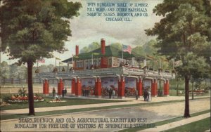 Springfield IL State Fair Sears Roebuck & Co Bungalow Chicago IL Postcard