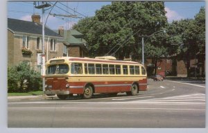 TTC Trolley Coach, 1971, Pleasant Road At Lawrence, Toronto, Chrome Postcard