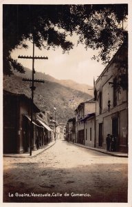 Venezuela La Guaira Calle de Comercio RPPC vintage postcard B948