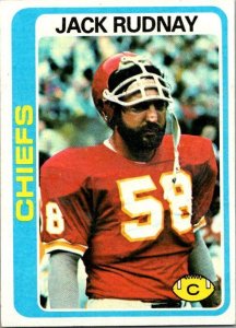 1978 Topps Football Card Jack Rudnay Kansas City Chiefs sk7168