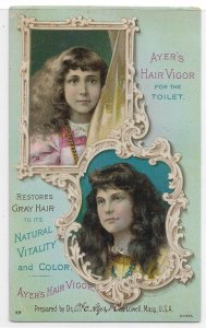 Dr J.C. Ayer & Co, Lowell, Ma Ayer's Hair Vigor Advertising Card (49417)