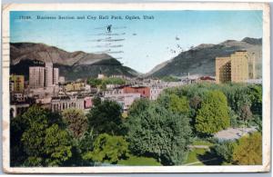 Business Section and City Hall Park, Ogden, Utah