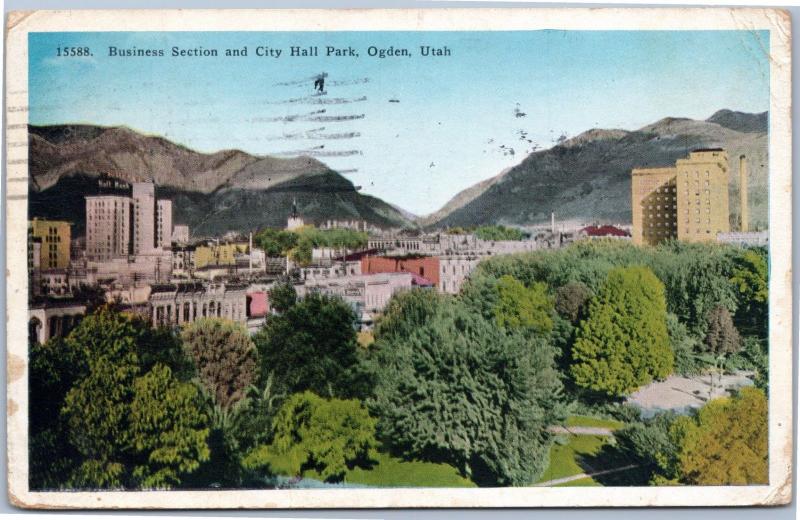 Business Section and City Hall Park, Ogden, Utah