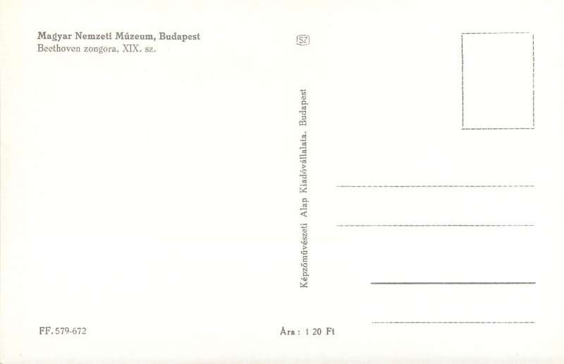 Postcard Europe Hungary Budapest Magyar Nemzeti muzeum Beethoven zongora a piano 
