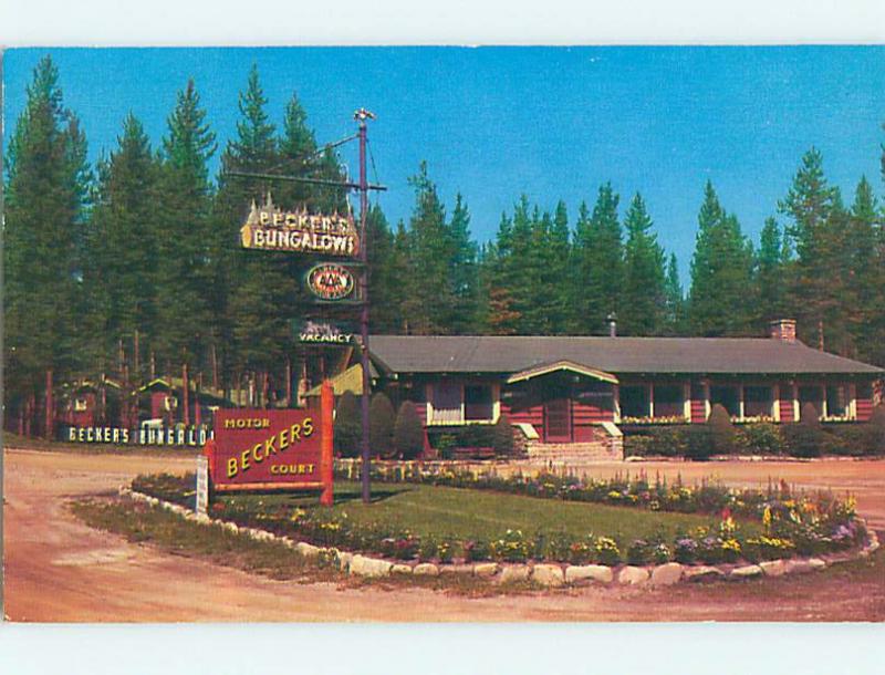 Pre-1980 BECKER'S BUNGALOWS MOTEL Jasper Alberta AB o0597