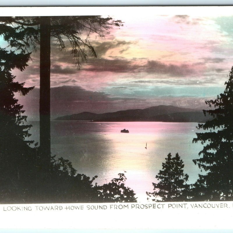 c1930s Vancouver, British Columbia Hand Colored RPPC Howe Sound Prospect Pt A22