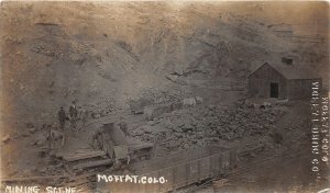 J11/ Moffat Colorado RPPC Postcard c1910 Mining Scene Miners Mine 167