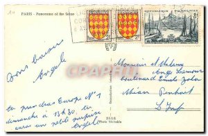 Old Postcard Panorama Paris on the Seine