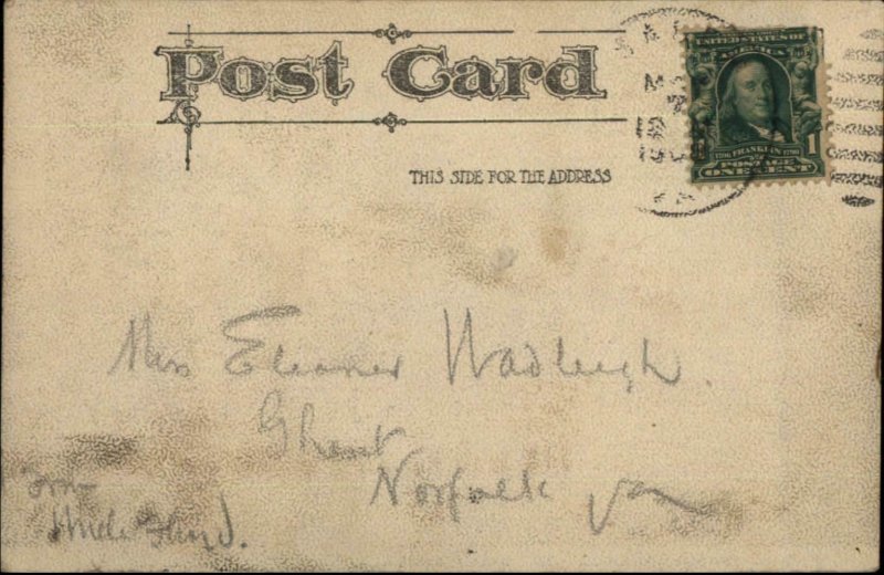 Salem VA RR Train Station Depot c1905 Postcard