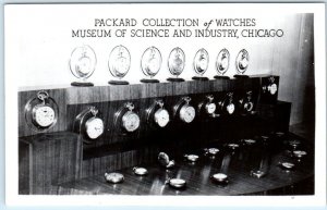 RPPC CHICAGO, IL~ Museum of Science & Industry PACKARD WATCH COLLECTION Postcard