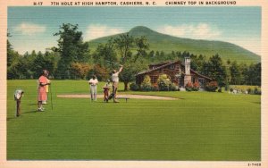 Vintage Postcard 1920's 7th Hole at High Hampton Cashiers North Carolina N.C.