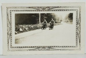 RPPC Occupational Police Officers on Motorbikes Motorcycles Postcard M16