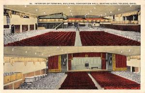 Toledo Ohio Convention Hall Terminal Bldg Multiview Antique Postcard K88060