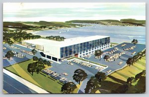 Artist Conception~Colony Motor Hotel Cranston RI~Vintage Postcard