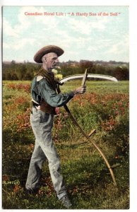 Canadian Rural Life Series, A Hardy Son of the Soil, Farmer with Scythe