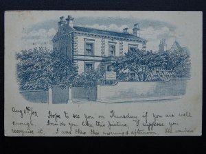 Yorkshire LEEDS COLLEGE OF PHARMACY with message from Student c1903 UB Postcard