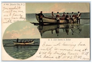 1905 US Life Savers In Action Atlantic City New Jersey NJ, Rotograph Postcard