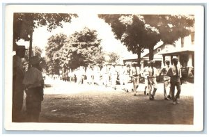 c1910's Parade 8TH Avenue Cedar Rapids Iowa IA RPPC Photo Antique Postcard