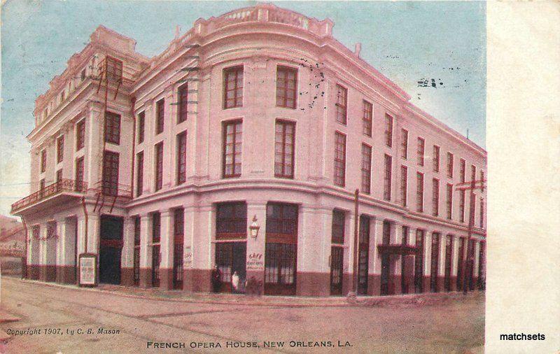 1908 French Opera House New Orleans Louisiana Mason Rogers postcard 9848