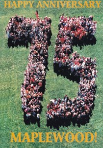 Maplewood Human 75 On Town Hall Lawn Memorial Day Postcard