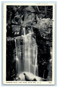 1938 Paradise Falls Lost River Waterfalls White Mountains NH Vintage Postcard