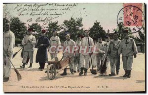 Old Postcard Pleasures Of Fire Depart From Corvee Army