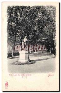 Old Postcard Niort high Allee public garden