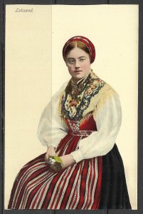 Sweden, Leksand - Woman In Traditional Costume - [FG-214]