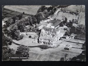 Somerset CLEVEDON St. Brandon's School AERIAL VIEW c1960s RP Postcard