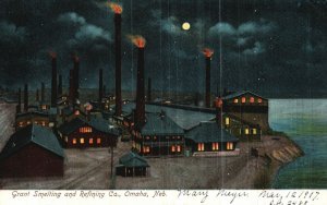 Vintage Postcard 1900's Grant Smelting And Refining Company Omaha Nebraska NE