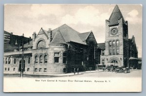 SYRACUSE NY RAILROAD STATION ANTIQUE POSTCARD POST CARD WHOLESALE ADVERTISING