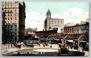 1909  Brooklyn  New York  City Square  Postcard