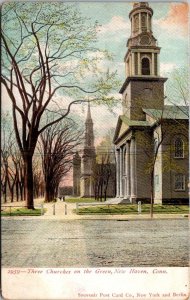 Connecticut New Haven Three Churches On The Green