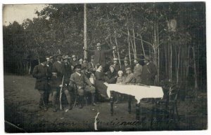 Poland 1913 Used Postcard Vendychany Ukraine Russia Hunting Scene Noble Family