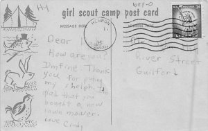 Girl Scout camp Scouting Postal Used Unknown 