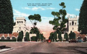 Vintage Postcard Plaza De Panama Buildings Balboa Park San Diego California CA