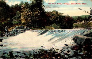Massachusetts Gilbertville Old Dam Below Village 1914