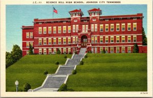 Vtg 1940s Science Hill High School Johnson City Tennessee TN Unused Postcard