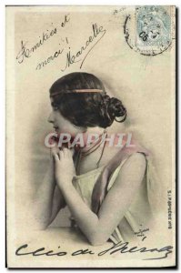 Postcard Old Woman Theater Cleo de Merode
