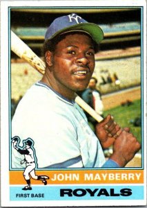 1976 Topps Baseball Card John Mayberry Kansas City Royals sk13578