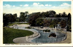 New York Syracuse Burnet Park Pond and Bird House