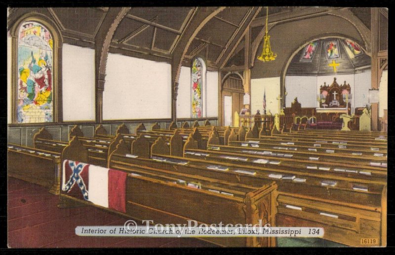 Interior of Historic Church of the Redeemer, Biloxi