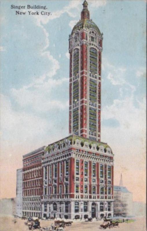 New York City Singer Building 1914