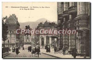 Old Postcard Clermont Ferrand Street Theater The Blatin